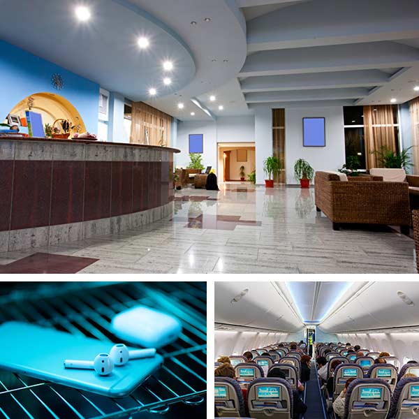 Teste de degradação de material UVC